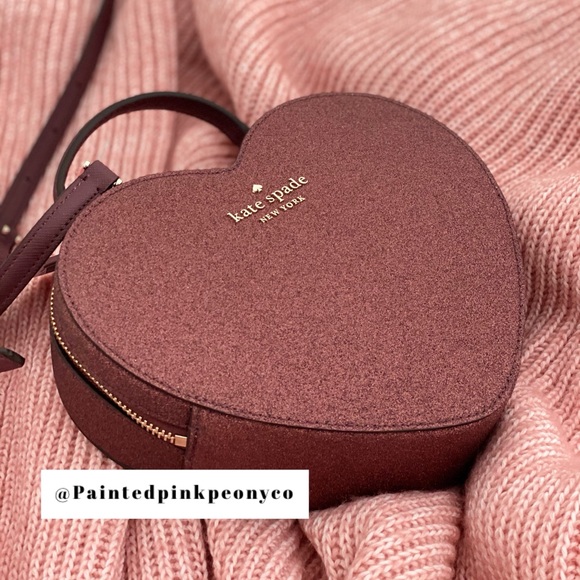 🆕 KATE SPADE | Love Shack Heart Purse Dark Nova - Picture 2 of 14